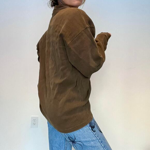 Oversized thermal pullover dark green - Picture 3 of 4